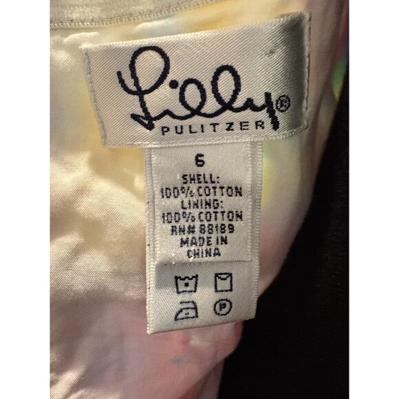 Lilly Pulitzer Halter Sun Dress Pink Size 6 Floral Zip Closure Cross Back Straps - Picture 4 of 5